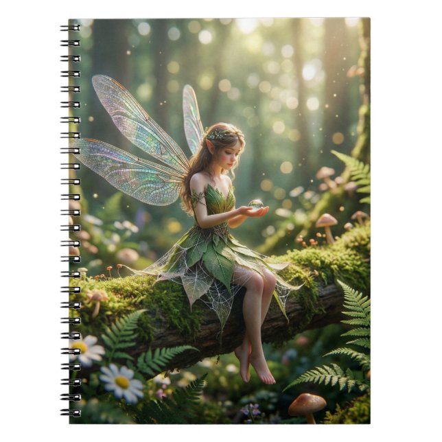 Fairy magic in the enchanted forest notebook (Front)