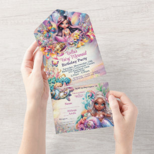 Fairy Mermaid Party Invitation