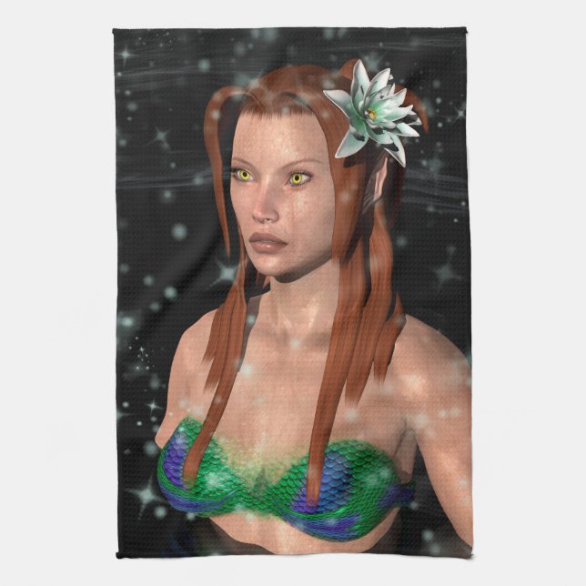 Fairy Mermaid Tea Towel (Vertical)