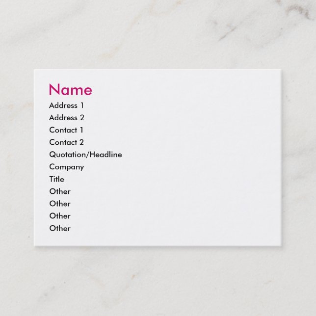 Fairy Message Business Card (Front)