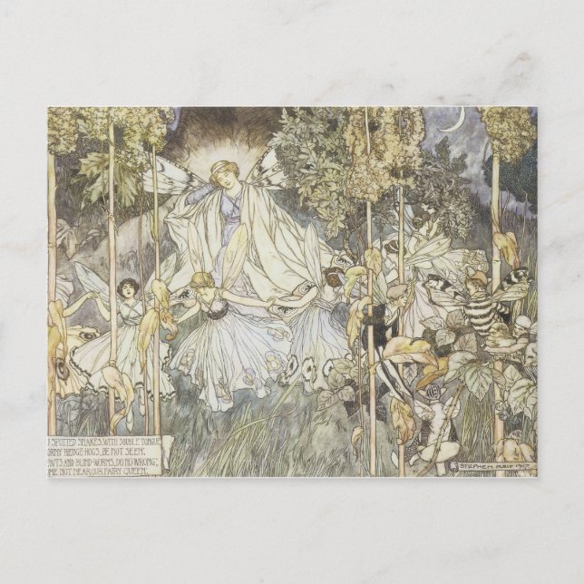Fairy Midsummer Night's Dream 1907 Postcard (Front)