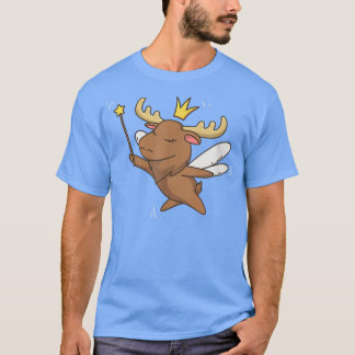 Fairy Moose Elk Mystical Forest Moose Fairy Lover T-Shirt