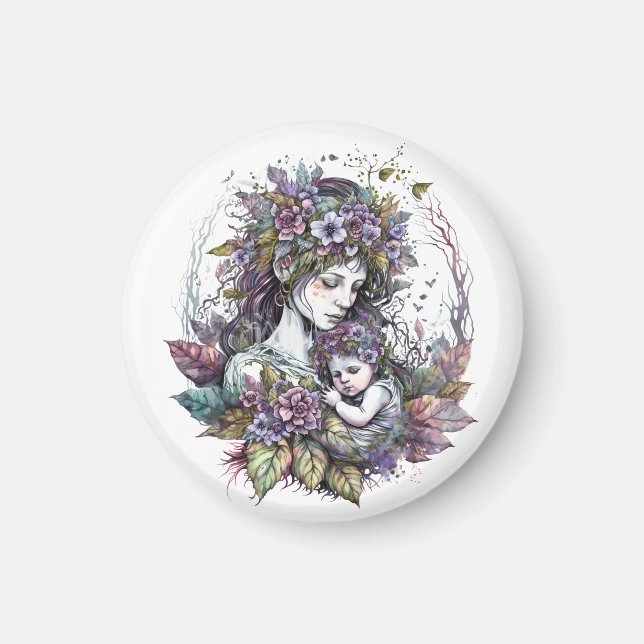 Fairy Mother and Child  Magnet (Front)