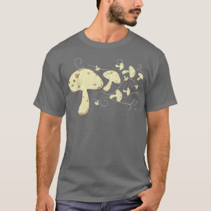 Fairy Mushrooms Flying with Wings Cottagecore T-Shirt