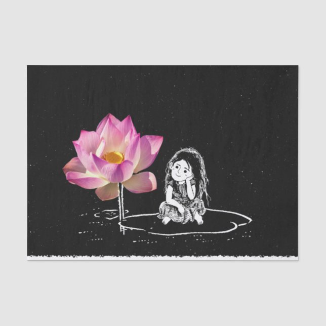Fairy Night Lotus Flower Tissue Paper (Front)