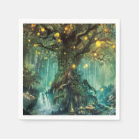 Fairy Night Scene Paper Napkin