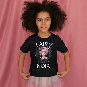 Fairy Noir Black And Pink Pastel Goth Birthday T-Shirt