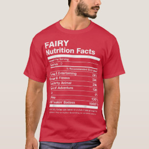 Fairy Nutrition Facts Name Named Funny T-Shirt