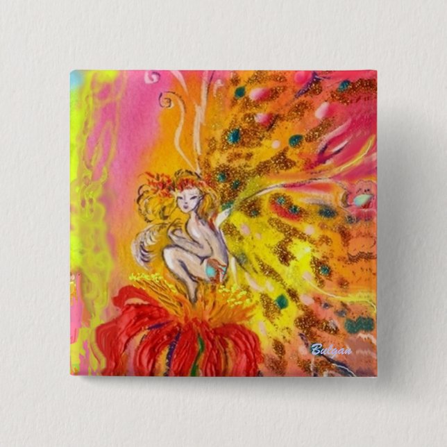 FAIRY OF DAWN 15 CM SQUARE BADGE (Front)