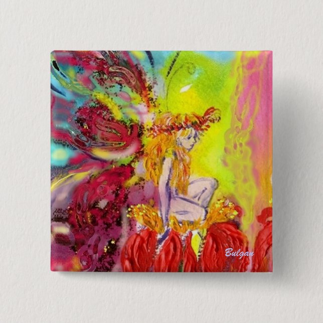 FAIRY OF DAWN 15 CM SQUARE BADGE (Front)