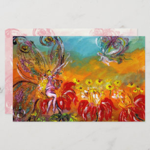 FAIRY OF THE RED FLOWERS Fantasy Stationery