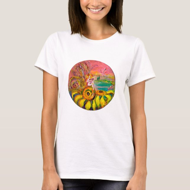 FAIRY OF THE SUNFLOWERS PLAYING LYRA T-Shirt (Front)