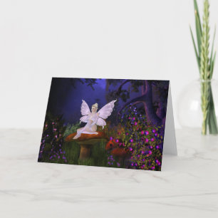 Fairy on a Mushroom Design 3 - Fantasy Card