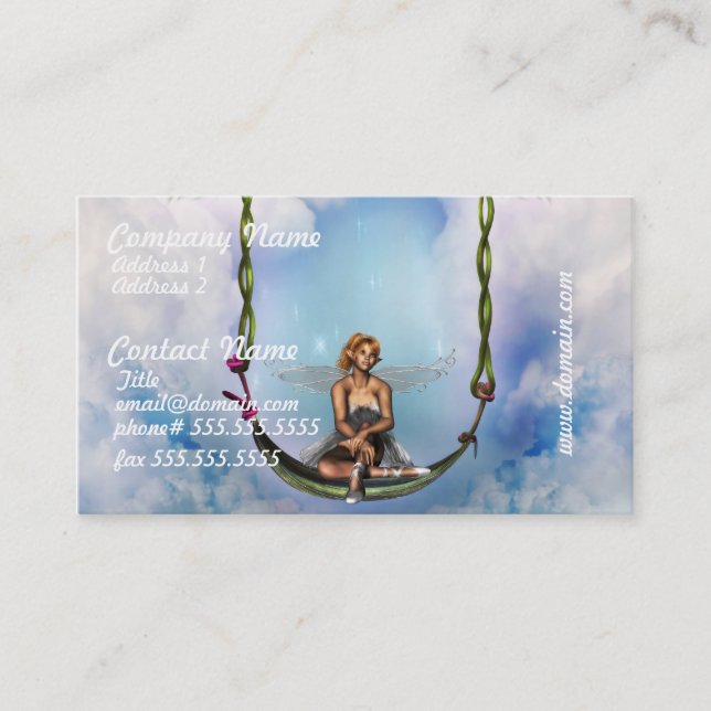 Fairy on a Swing Business Cards (Front)