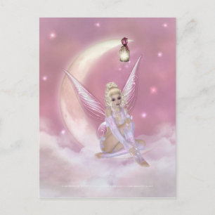 Fairy on the Moon - Fantasy Postcard 2