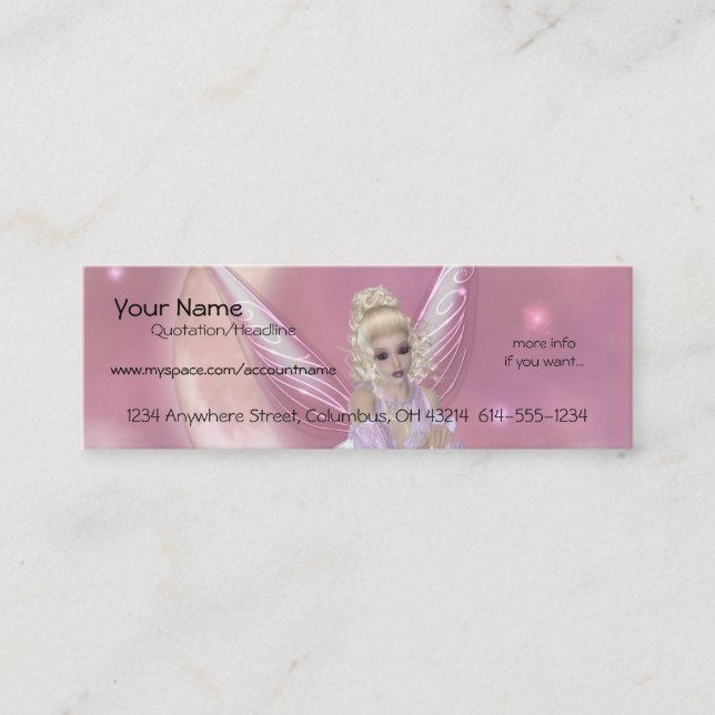 Fairy on the Moon Profile Cards (Front)