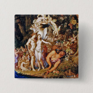 Fairy Painting "Oberon and Titania" 15 Cm Square Badge