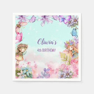 Fairy Party Garden Fairy Birthday Napkin