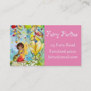 Fairy Party Planner Fairy parties business Card