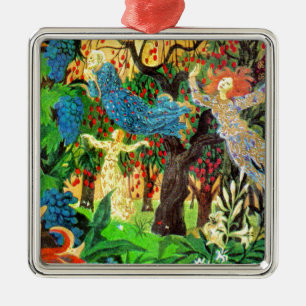 fairy people in the forest metal tree decoration
