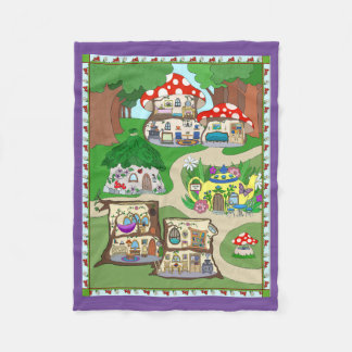 Fairy Play Mat/Blanket for Small Dolls  Fleece Blanket