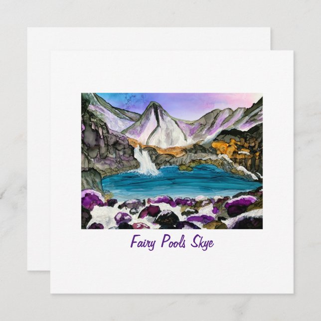 Fairy Pools Skye Scotland  Card (Front/Back)