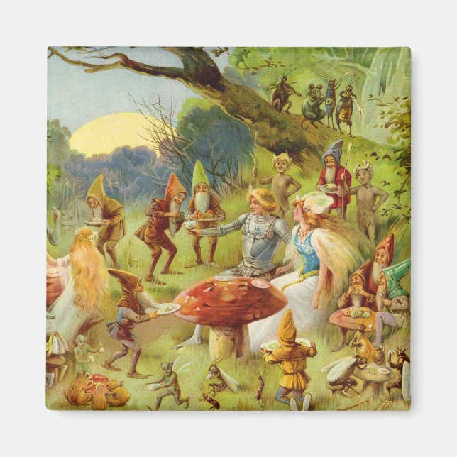 Fairy Prince and Thumbelina in the Magic Forest Magnet (Front)