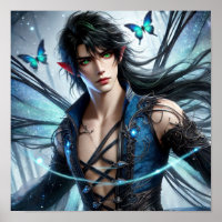 Fairy Prince with Emerald Eyes & Shimmering Wings