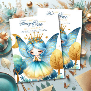 Fairy Princess 1st Birthday or EDIT AGE Teal Gold