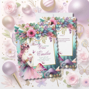 Fairy Princess 1st Birthday or EDIT AGE Teal Gold