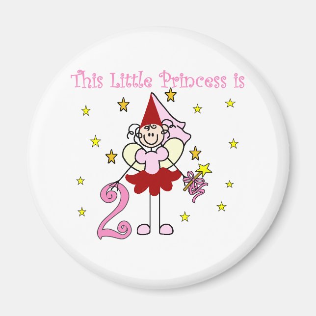 Fairy Princess 2nd Birthday Magnet (Front)
