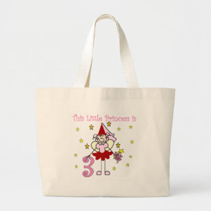 Fairy Princess 3rd Birthday Large Tote Bag