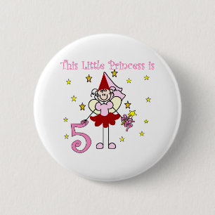 Fairy Princess 5th Birthday 6 Cm Round Badge