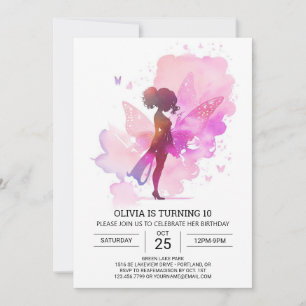 Fairy Princess Ballerina Birthday Elegance Invitation