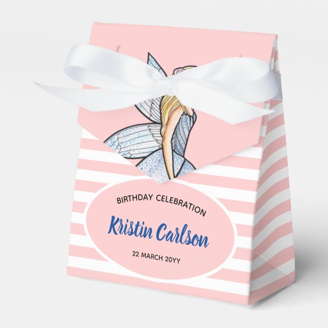 Fairy Princess Bride Dress Fashion Illustration Favour Box (Front Side)