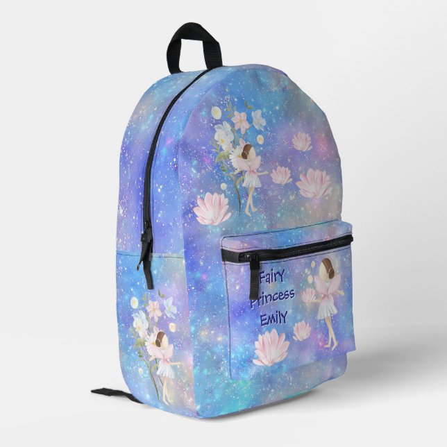 Fairy Princess Custom Printed Backpack (Back Corner Left)