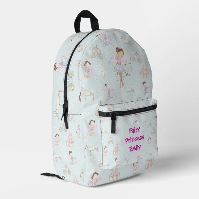 Fairy Princess Custom Printed Backpack (Back Corner Left)