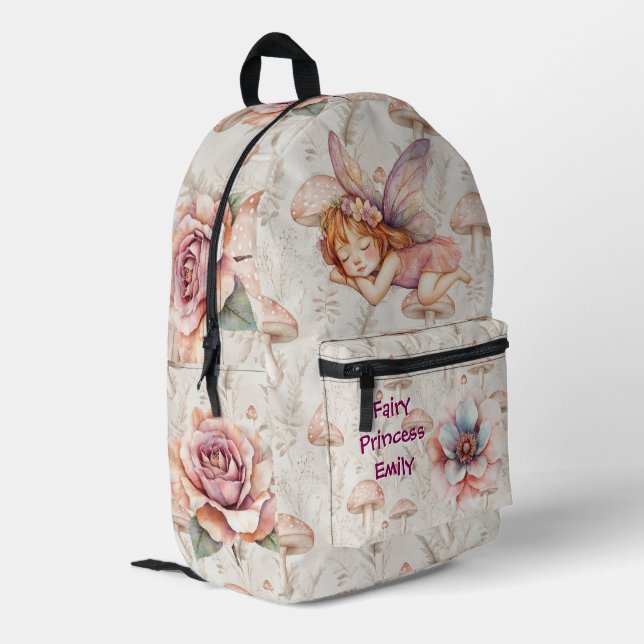 Fairy Princess Custom Printed Backpack (Back Corner Left)