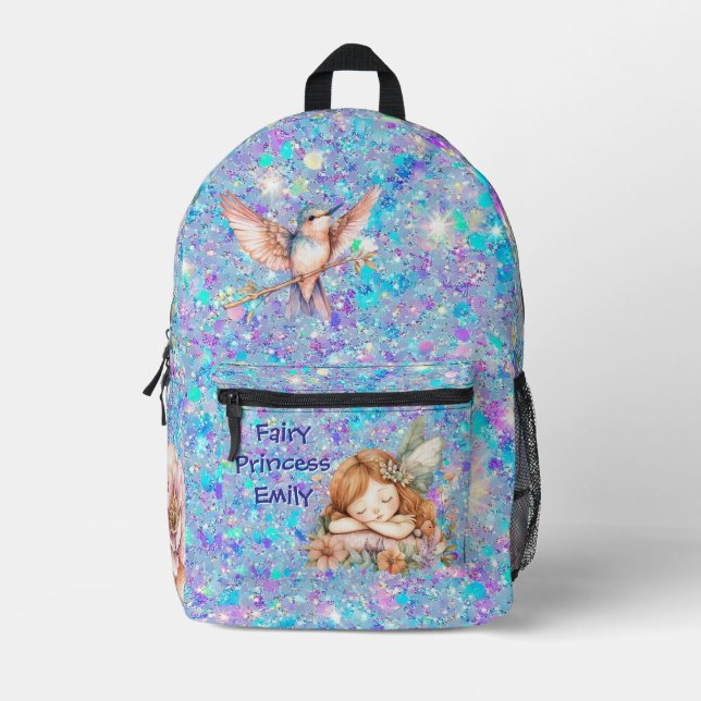 Fairy Princess Custom Printed Backpack (Front)