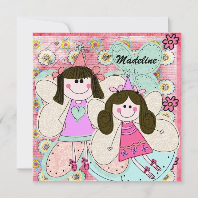 Fairy Princess Customised Birthday Invitation (Front)