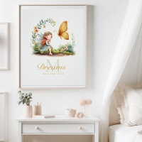 Fairy Princess Enchanted Garden Butterfly Monogram