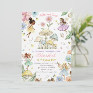 Fairy Princess Flower Garden Girls Birthday Invitation