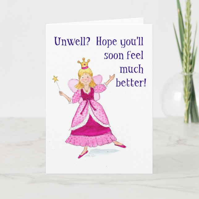 Fairy Princess Get Well Soon Card (Front)