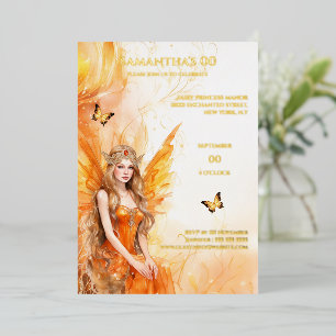 Fairy princess gold orange mythical fairytale