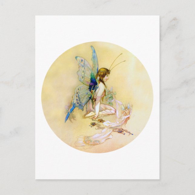 Fairy Princess Is Dressed By Pixies Postcard (Front)