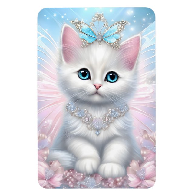 Fairy Princess Kitten Magnet (Vertical)