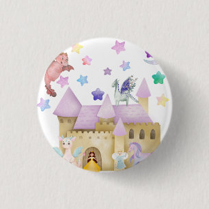 Fairy Princess Magical Castle party favour 3 Cm Round Badge