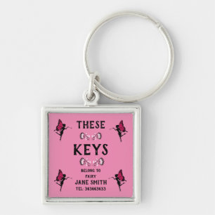 Fairy Princess Pattern Print Key Ring
