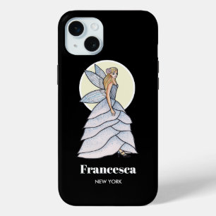 Fairy Princess Petal Dress Fashion Illustration iPhone 15 Mini Case