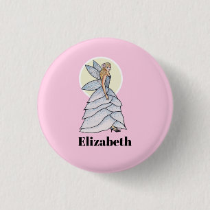 Fairy Princess Petals Dress Fashion Illustration 3 Cm Round Badge